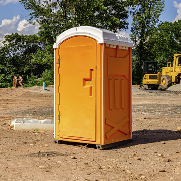 how often are the portable restrooms cleaned and serviced during a rental period in Castle Rock CO